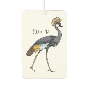 Ambientador Ilustracion personalizado de pájaro grullo coronad