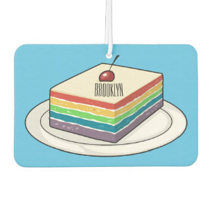 Ambientador Ilustracion personalizado de pastel de arcoiris