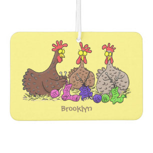 Ambientador Ilustracion personalizado de pollos de punto diver