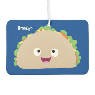 Ambientador Ilustracion personalizado de taco alegre sonriente