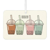 Ilustracion personalizado de té de burbujas
