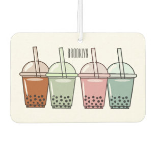 Ambientador Ilustracion personalizado de té de burbujas