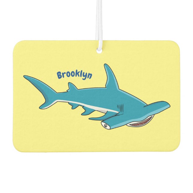 Ambientador Ilustracion personalizado de tiburón martillo (Anverso)