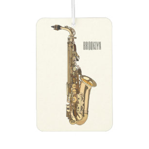 Ambientador Ilustracion personalizado saxofón
