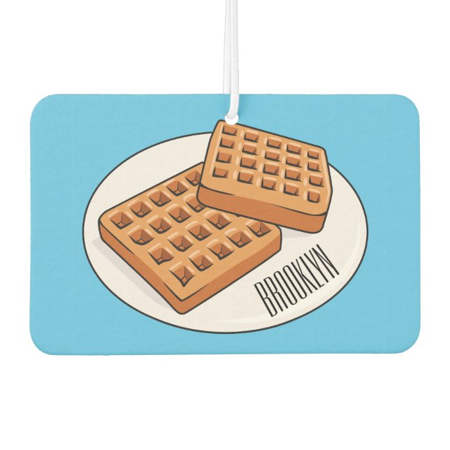 Ambientador Ilustracion Waffle personalizado (Anverso)