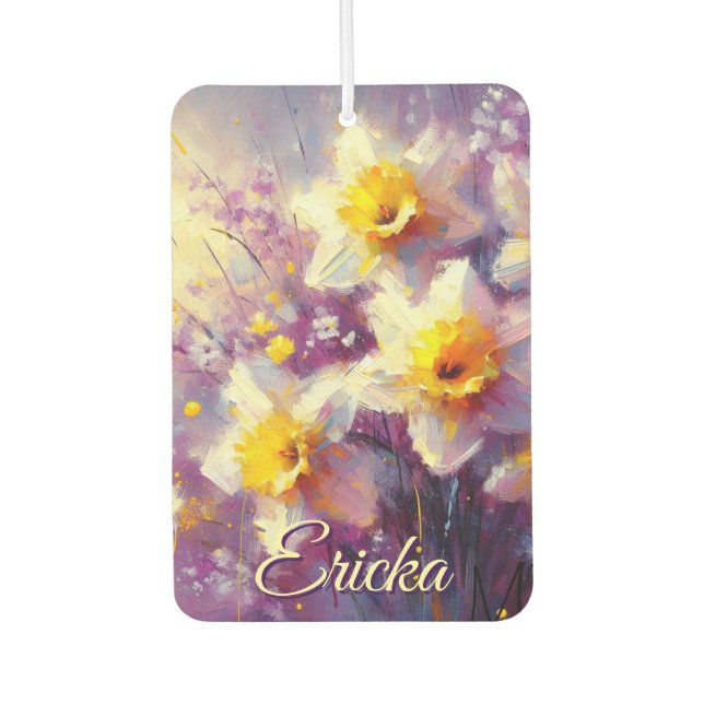Ambientador Impresionante Daffodil Floral Purple personalizado (Anverso)
