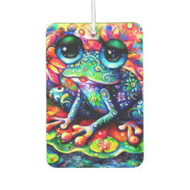 Ambientador Impresionante Impresionista sapo Floral Verde Azul