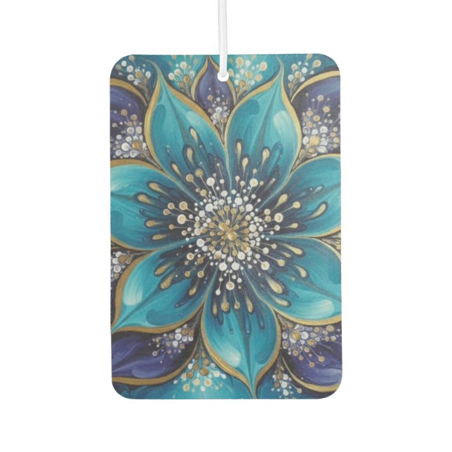 Ambientador IndigoTealFloralMandala  (Anverso)