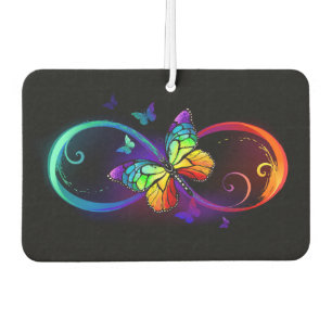 Ambientador Infinidad vibrante con mariposa arco iris sobre ne