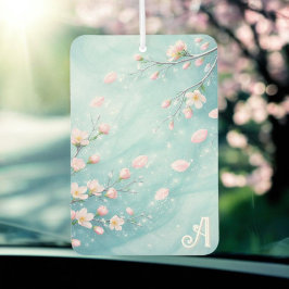 Ambientador Iniciales de Flor de Cerezo Turquesa Elegantes