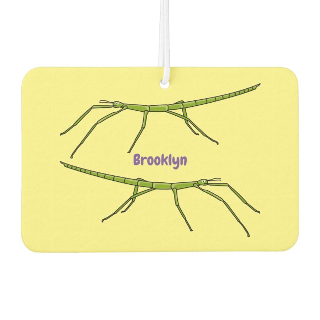 Ambientador Insectos de palos verdes con caras felices persona (Anverso)