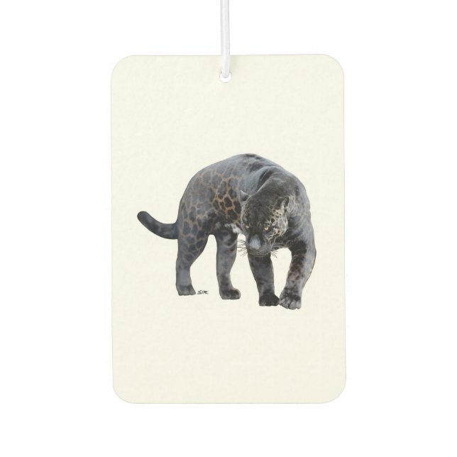 Ambientador Jaguar Diablo blanco protector de aire para coches (Anverso)