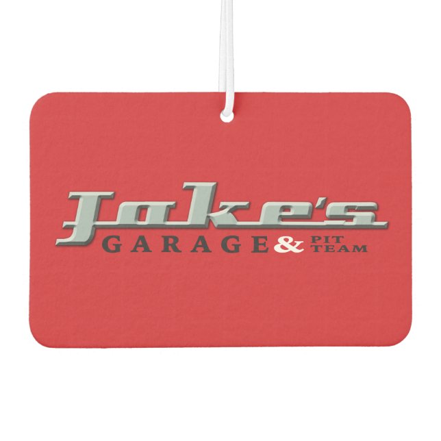 Ambientador Jake's Garage Air Freshener: Nuevo olor a auto (Anverso)