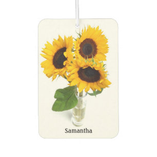 Ambientador Jarrón de girasoles o nombre personalizado con tu