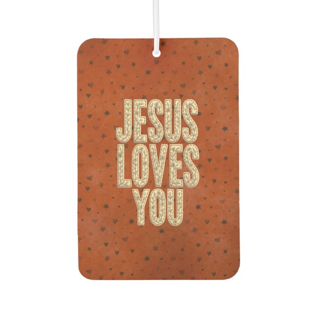 Ambientador Jesus Loves You Rustic Christian Encouragement (Anverso)