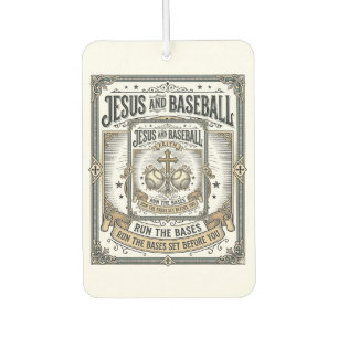 Ambientador Jesús y béisbol vintage cristiano 