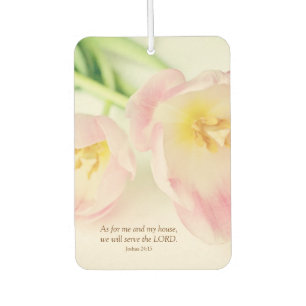 Ambientador Joshua 24:15 Versículo Bíblico Tulipanes Rosas Vin