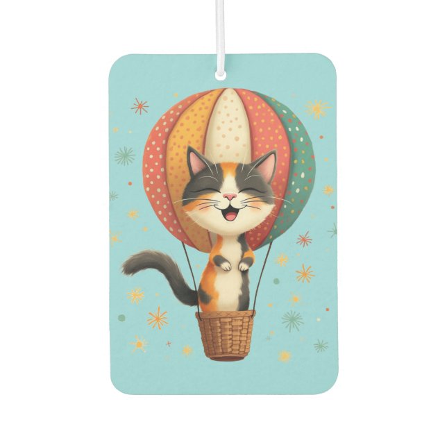 Ambientador Joyful Calico Cat Sky Adventure Ilustracion (Anverso)