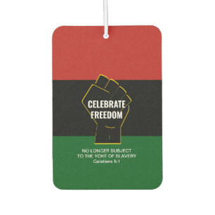 Ambientador Juneteeth CELEBRAR LIBERTAD Personalizable Escritu