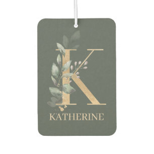 Ambientador K Monograma Floral Aire personalizado Freshener