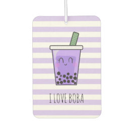 Ambientador Kawaii Bubble Tea I Love Boba Taro Ube Purple