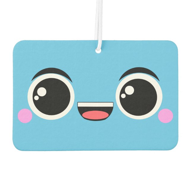 Ambientador Kawaii Happy Anime Facing Teal (Reverso)