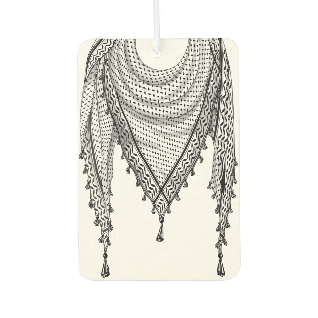 Ambientador Keffiyeh palestino Scarf tejido tradicional (Anverso)