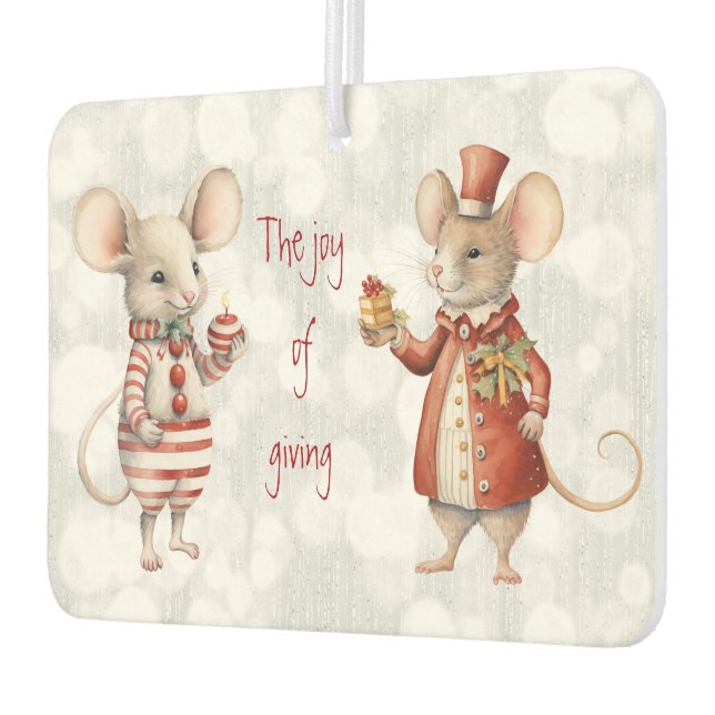 Ambientador La alegría de dar ratones a los Navidades (Izquierda)