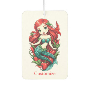 Ambientador La sirena de doble cola de la cabeza roja Thunder_