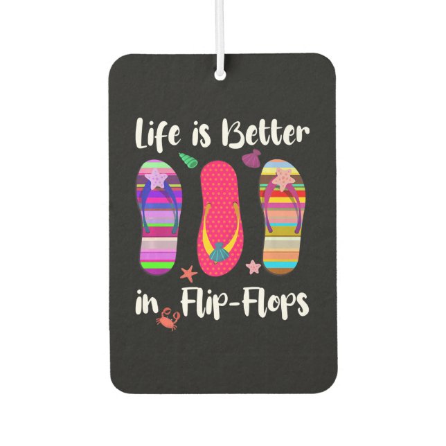 Ambientador La Vida Es Mejor En Flip Flops Summer Vacation Bea (Anverso)