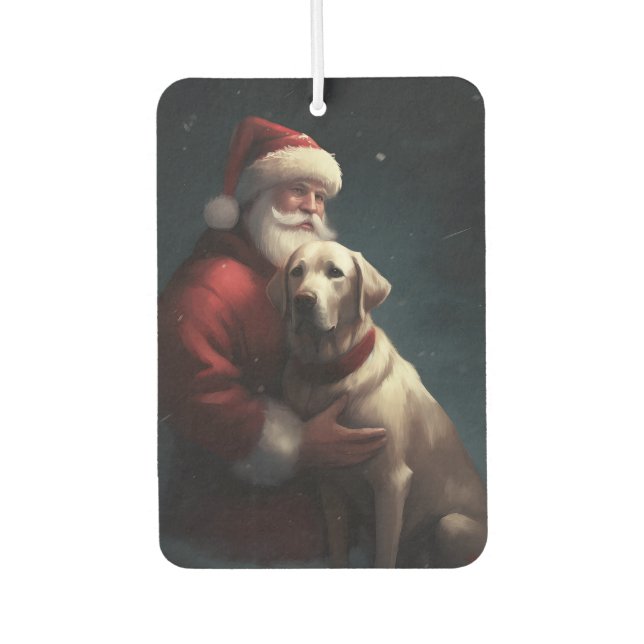 Ambientador Labrador con Navidades festivos de Santa Claus (Anverso)