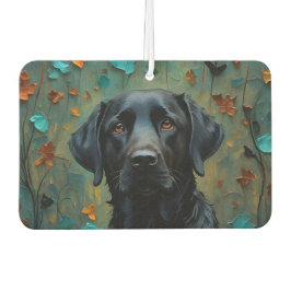 Ambientador Labrador negro en hojas
