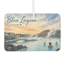 Ambientador Lago Azul Islandia baño termal acuarela