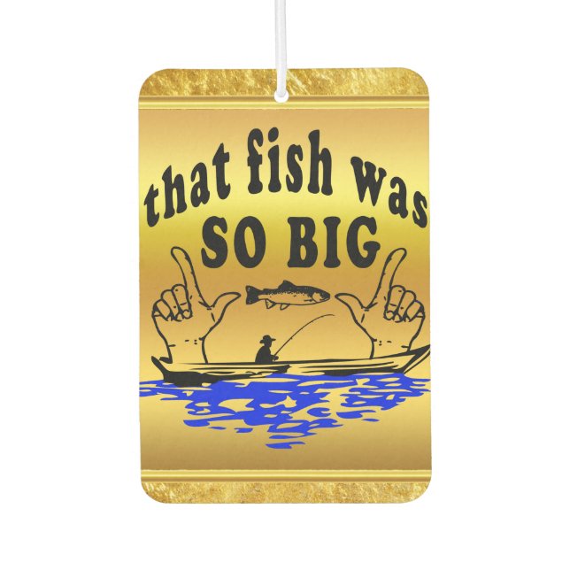 Ambientador Las manos separadas muestran un pez y un bote con  (Anverso)