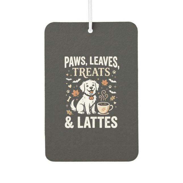 Ambientador Latte de Otoño de Perro Halloween (Anverso)