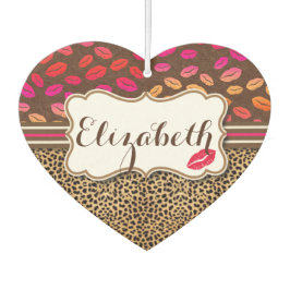Ambientador Leopard Print Lips Kisses Personalizados