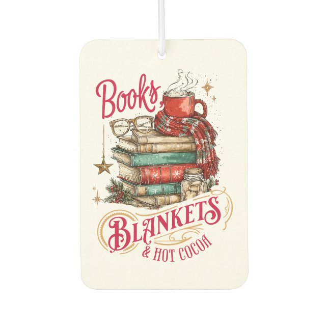 Ambientador Libros, mantas y chocolate caliente (Anverso)