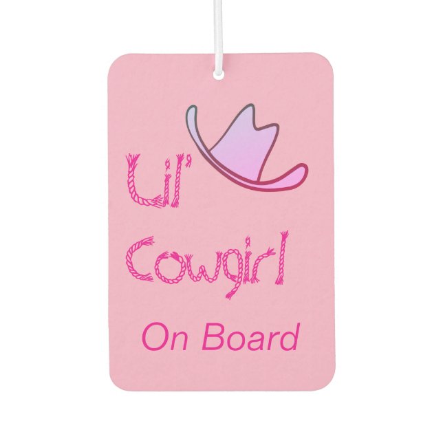 Ambientador Lil' Cowgirl On Board Western Baby (Anverso)