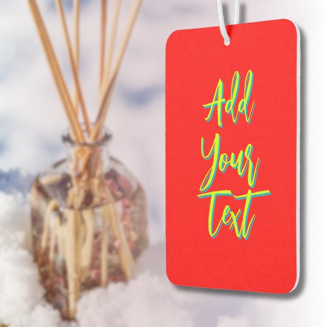 Ambientador Lime 3D Azure Moderno Text Funny Red Eléctrico (Subido por el creador)