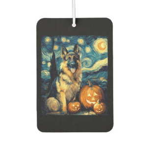 Ambientador Lindo perro pastor alemán Halloween Jack O Lantern
