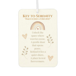 Ambientador Llave a Serenity Car Air Freshener - Inspirador