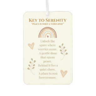 Ambientador Llave a Serenity Car Air Freshener - Inspirador