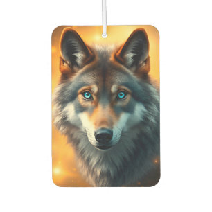 Ambientador Lobo Majestuoso con Ojos Azules Impactantes