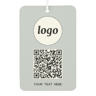 Ambientador Logotipo Código QR Texto comercial Polvo promocion