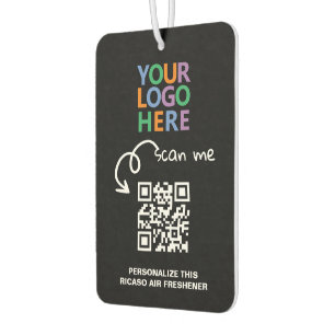 Ambientador Logotipo de código QR y Personalizado de texto per