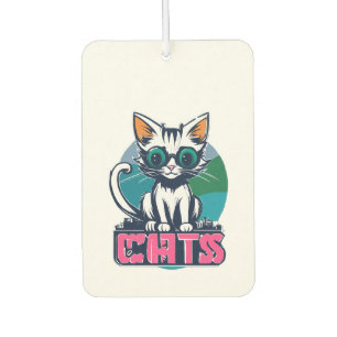Ambientador Logotipo de gatos de dibujos animados divertidos V