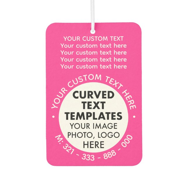 Ambientador Logotipo de personalizado Promoción PINK Car Air F (Anverso)