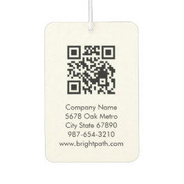Ambientador Logotipo del código QR de la empresa Nombre Contac
