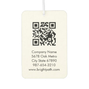 Ambientador Logotipo del código QR de la empresa Nombre Contac