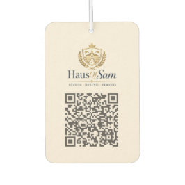 Ambientador Logotipo personalizable y código QR Suave Marfil C